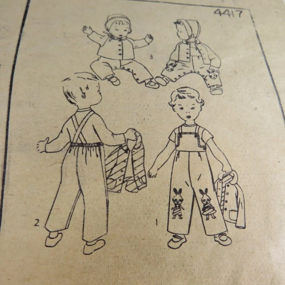 Simplicity 4417 Clothing Pattern (complete) Toddler Clothes size 1